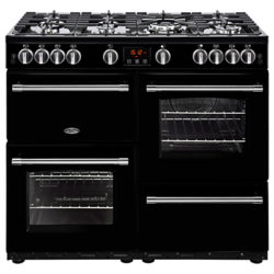 Belling Farmhouse 100G Gas Range Cooker Black